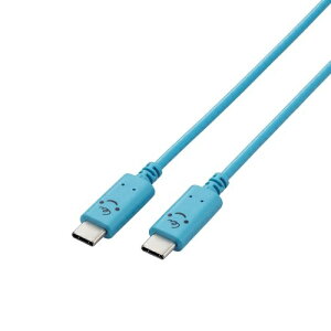 ELECOM MPA-CCF10BUF USB Type-C to USB Type-C�P�[�u��/ USB Power Delivery�Ή�/ ����^�C�v/ 1.0m/ �x�C�r�[(�u���[×�u���b�N)�y�݌ɖڈ�:�����񂹁z