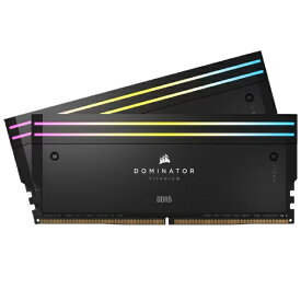 【送料無料】コルセア(メモリ) CMP96GX5M2B7000C40 DDR5 7000MT/ s 96GB(48GBx2) UDIMM 40-52-52-114 XMP 3.0 DOMINATOR TITANIUM DDR5 Black 1.40V【在庫目安:お取り寄せ】