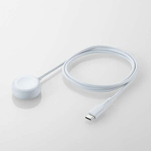 �y���������zELECOM MPA-AWCCQ10WH Apple Watch���C�[�d�P�[�u��/ �����[�d�Ή�/ �X�^���_�[�h�^�C�v/ USB Type-C/ 1.0m/ �z���C�g�y�݌ɖڈ�:�����񂹁z
