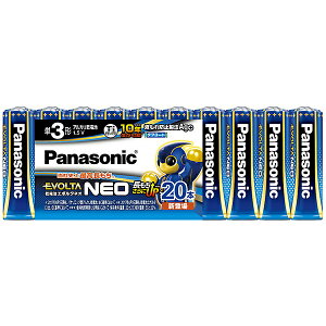 Panasonic LR6NJ/20SW 乾電池エボルタネオ 単3形 20本シュリンクパック【在庫目安:お取り寄せ】
