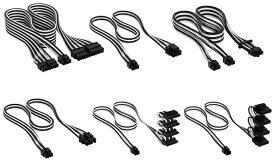 【送料無料】コルセア(メモリ) CP-8920294 プレミアム電源ケーブルキット Premium Individually Sleeved Type-5 PSU Cables Pro Kit - Black/ White【在庫目安:お取り寄せ】