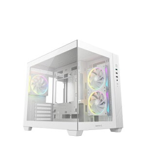 �y���������zDeepcool R-CG330-WHNGM3-G CG330 3F WH/ �p�m���}�f�U�C��PC�P�[�X/ �z���C�g/ �f���A���`�����o�[�݌v/ �w�ʃR�l�N�^MB�Ή�(MicroATX)/ ARGB�t�@��3��W������/ 360mm���W�G�[�^�[�Ή��y�݌ɖڈ�