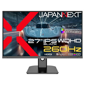 �y���������zJAPANNEXT JN-IPSB27G260Q �Q�[�~���O�t���f�B�X�v���C 27�^/ 2560×1440/ HDMI×2�ADP×2/ �u���b�N/ �X�s�[�J�[�L/ 2�N�ۏ؁y�݌ɖڈ�:�͏��z