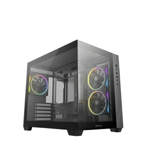 �y���������zDeepcool R-CG330-BKNGM3-G CG330 3F/ �p�m���}�f�U�C��PC�P�[�X/ �u���b�N/ �f���A���`�����o�[�݌v/ �w�ʃR�l�N�^MB�Ή�(MicroATX)/ ARGB�t�@��3��W������/ 360mm���W�G�[�^�[�Ή��y�݌ɖڈ�:
