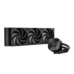 �y���������zDeepcool R-LE360ZERO-BKLNMD-G-1 LE360 V2 ZERO DARK/ 360mm����CPU�N�[���[/ �I�[���u���b�N�f�U�C��/ PWM����E�H�[�^�[�|���v/ �É������O�t�@��/ Intel LGA1851/ 1700/ 1200/ 1151/ 1150/ 1155/ AMD AM5/ AM4
