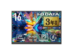 �y���������zIODATA LCD-YC163DX ���o�C���f�B�X�v���C 16�^/ 1920×1200/ HDMI(�~�j)�AUSB Type-C(DisplayPort Alt Mode)/ �u���b�N/ �X�s�[�J�[�F����/ �F�N�₩�ȍL�F�惂�o�C���f�B�X�v���C��WUXGA�Ή�