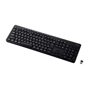 �y�݌ɖڈ�:����z�y���������zELECOM TK-QT11FDMBK �L�[�{�[�h/ ����2.4GHz/ �É�/ �t���T�C�Y/ �����u������/ �u���b�N