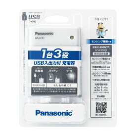 【送料無料】Panasonic BQ-CC91 USB入出力付充電器【在庫目安:お取り寄せ】| 電源 充電器 バッテリーチャージャー バッテリチャージャー 充電 チャージャー
