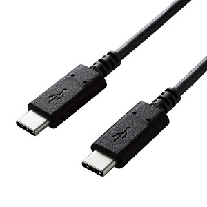 ELECOM U2C-CC15NBK2 USB2.0�P�[�u��/ C-C�^�C�v/ �F�ؕi/ USB Power Delivery�Ή�/ 3A�o��/ 1.5m/ �u���b�N�y�݌ɖڈ�:�����񂹁z