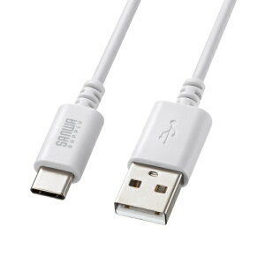 �T�����T�v���C KU-CA05W USB 2.0 Type-C�P�[�u���iC-A�E0.5m�E�z���C�g�j�y�݌ɖڈ�:�����񂹁z| �p�\�R�����Ӌ@�� USB�P�[�u�� USB-C�P�[�u�� USB A-C USB(A-C)