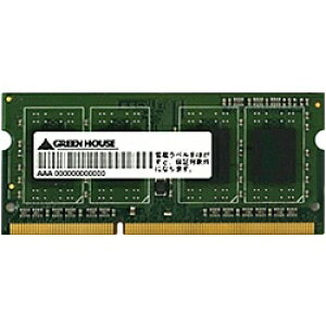 yzGREEN HOUSE GH-DNT1333LV-8GB m[gp PC3L-10600 204pin DDR3L SDRAM SO-DIMM 8GBy݌ɖڈ:񂹁z