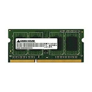 yzGREEN HOUSE GH-DNT1600-2GB m[gp PC3-12800 204pin DDR3 SDRAM SO-DIMM 2GBi2Gbitjy݌ɖڈ:񂹁z