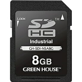 【送料無料】GREEN HOUSE GH-SDI-NSA8G インダストリアルSDHCカード SLC 0～70℃ 8GB【在庫目安:お取り寄せ】