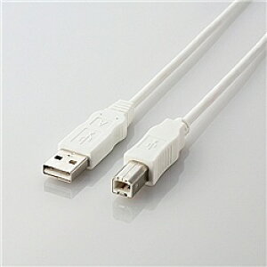 ELECOM USB2-ECO05WH EU RoHSwߏ USB2.0P[u AB^Cv/ 0.5m(zCg)y݌ɖڈ:񂹁z| p\RӋ@ USB P[u v^ TypeA TypeB