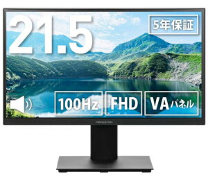 y݌ɖڈ:zyzvXg PTF-H221W-BK tfBXvC 21.5^/ 1920×1080/ D-SubAHDMIADVI-DADisplayPort/ ubN/ Xs[J[F