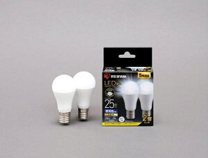 アイリスオーヤマ LDA2D-G-E17-2T62P LED電球 E17 広配光 25形相当 昼光色 2個セット【在庫目安:お取り寄せ】| リビング家電 LED電球 LED 交換電球 照明 ライト 長寿命 明るい 節電 玄関 廊下 トイレ