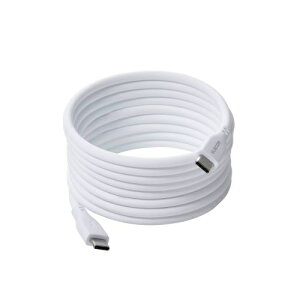 ELECOM MPA-CCTMGS20WH USB Type-C to USB Type-C�P�[�u��/ �܂Ƃ܂�}�O�l�b�g/ �V���R��/ USB Power Delivery�Ή�/ �ő�60W/ 2.0m/ �z���C�g�y�݌ɖڈ�:�����񂹁z