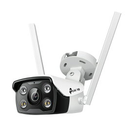 【送料無料】TP-LINK VIGI C340-W(4mm)(UN) VIGI 4MP屋外用バレット型フルカラーネットワークWi-Fiカメラ(4mm)【在庫目安:お取り寄せ】| カメラ ネットワークカメラ ネカメ 監視カメラ 監視 屋外 録画