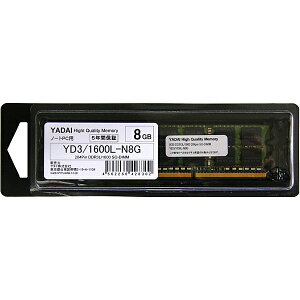 yz_C YD3/1600L-N8G DDR3 PC3-12800 1.35V 8GB SO-DIMM 204piny݌ɖڈ:񂹁z