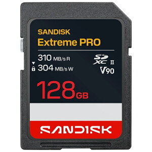 �y���������zSDSDXDE-128G-JNJIP SANDISK Extreme Pro SD UHS-II V90�J�[�h 128GB�y�݌ɖڈ�:�����񂹁z