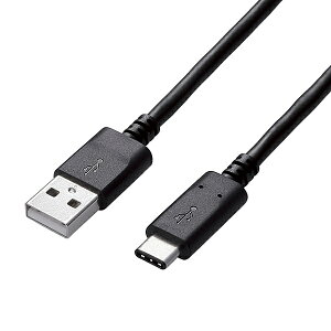 ELECOM U2C-AC40NBK USB2.0�P�[�u��/ A-C�^�C�v/ �F�ؕi/ 4.0m/ �u���b�N�y�݌ɖڈ�:�����񂹁z| �p�\�R�����Ӌ@�� USB�P�[�u�� USB-C�P�[�u�� USB A-C USB(A-C)