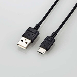 ELECOM MPA-ACX20BK2 USB Type-C�P�[�u��/ �X�}�z�p/ USB(A-C)/ �ɍ�/ 2.0m/ �u���b�N�y�݌ɖڈ�:�����񂹁z| �p�\�R�����Ӌ@�� USB�P�[�u�� USB-C�P�[�u�� USB A-C USB(A-C)