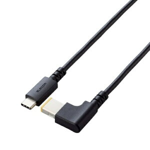 ELECOM DC-PDL20BK �m�[�gPC�p�[�d�P�[�u��/ USB Type-C/ DC�p�R�l�N�^/ 60W/ 2.0m/ �u���b�N�y�݌ɖڈ�:�����񂹁z