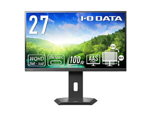yzIODATA LCD-CQ270SA-FX ChtfBXvC 27^/ 2560×1440/ HDMIADisplayPortAUSB Type-C/ ubN/ Xs[J[F/ ȃXy[XWQHDΉŌAbv/ 5Nۏ؁y݌ɖڈ: