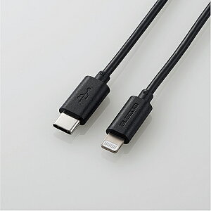 ELECOM MPA-CL10BK USB-C to LightningP[u/ X^_[h/ 1.0m/ ubNy݌ɖڈ:񂹁z