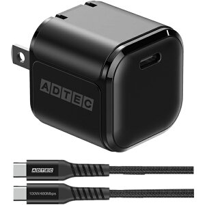 yzAhebN APD-V045C-wC-BK Power DeliveryΉ GaN AC[d/ 45W/ USB Type-C 1|[g/ ubN  Type-C to CP[uZbgy݌ɖڈ:񂹁z