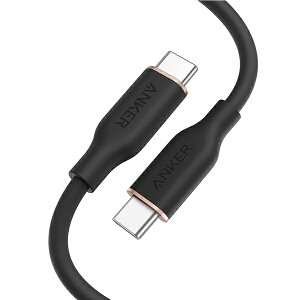 �A���J�[�E�W���p�� A8552N12 Anker PowerLine III Flow USB-C �� USB-C �P�[�u��(0.9m �~�b�h�i�C�g�u���b�N)�y�݌ɖڈ�:�͏��z