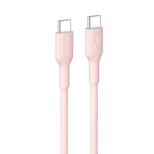 belkin CAB023fq2MPK BoostCharge USB-C to USB-C �P�[�u�� 60W 2M �s���N�y�݌ɖڈ�:�����񂹁z