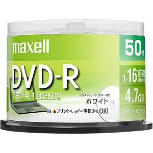 Maxell DR47PWE.50SP �f�[�^�pDVD-R 4.7GB 1-16�{�� �v�����^�u���z���C�g 50���X�s���h���P�[�X�y�݌ɖڈ�:�͏��z