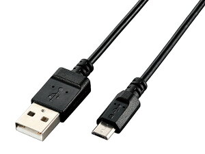 ELECOM U2C-JAMB09BK microUSB�P�[�u��/ USB2.0/ �G�R�p�b�P�[�W/ 0.9m/ �u���b�N�y�݌ɖڈ�:�����񂹁z| �p�\�R�����Ӌ@�� USB �P�[�u�� �[�d �^�u���b�g �X�}�[�g�t�H��
