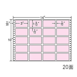 �y���������z���m��� MT14J-PINK �^�b�N�t�H�[�����x�� 14�C���`×10�C���` 20�ʕt(1�P�[�X500��)�y�݌ɖڈ�:�����񂹁z| ���x�� �V�[�� �V�[�g �V�[����� �v�����^ ����