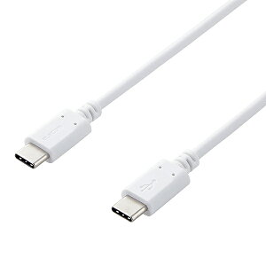 �y�݌ɖڈ�:����zELECOM MPA-CC10PNWH �X�}�z�E�^�u���b�g�pUSB�P�[�u��/ USB(C-C)/ �X�^���_�[�h/ USB Power Delivery�Ή�/ �F�ؕi/ 1.0m/ �z���C�g