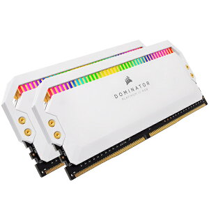 yzRZA() CMT32GX4M2E3200C16W DDR4 3200MHz 16GBx2 DIMM Unbuffered 16-20-20-38 XMP 2.0 DOMINATOR PLATINUM RGB White 1.35Vy݌ɖڈ:񂹁z