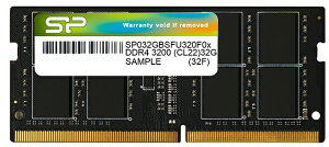 yzVRp[ SP032GBSFU320F02 W[ 260pin DDR4-3200 PC4-25600 CL22 1.2V Non-ECC SODIMM 32GBy݌ɖڈ:񂹁z