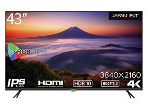 y݌ɖڈ:zyzJAPANNEXT JN-IPS4302TUHDR tfBXvC/ 43^/ 3840×2160/ HDMI×3AUSB×1/ ubN/ Xs[J[FL/ 2Nۏ