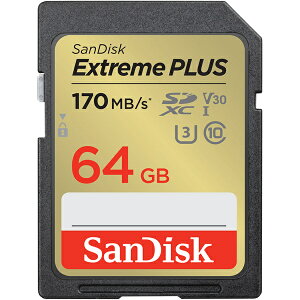 yzSDSDXWH-064G-JNJIP SanDisk Extreme PLUS SDXC UHS-IJ[h 64GBy݌ɖڈ:͏z