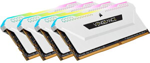 yzRZA() CMH64GX4M4D3600C18W DDR4 3600MHz 64GB(16GBx4) DIMM Unbuffered 18-22-22-42 VENGEANCE RGB PRO SL White RGB LED 1.35Vy݌ɖڈ:񂹁z
