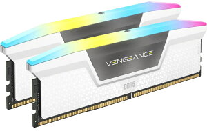 yzRZA() CMH64GX5M2B5200C40W DDR5 5200MHz 64GB(32GBx2) UDIMM 40-40-40-77 XMP 3.0 VENGEANCE RGB DDR5 White 1.25Vy݌ɖڈ:񂹁z