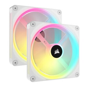 yzRZA() CO-9051008-WW PCP[Xt@ iCUE LINK QX140 RGB WHITE 140mm Magnetic Dome RGB Fan Starter Kity݌ɖڈ:񂹁z