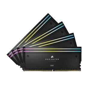 yzRZA() CMP64GX5M4B6000C36 DDR5 6000MT/ s 64GB(16GBx4) UDIMM 36-36-36-76 XMP 3.0 DOMINATOR TITANIUM Black RGB LED 1.35Vy݌ɖڈ:񂹁z