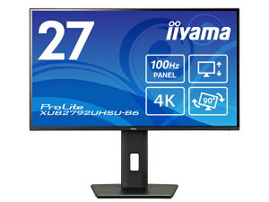 yziiyama XUB2792UHSU-B6 tfBXvC 27^/ 3840×2160/ HDMIADisplayPort/ ubN/ Xs[J[F/ IPSpl/ ~/ ]y݌ɖڈ:͏z