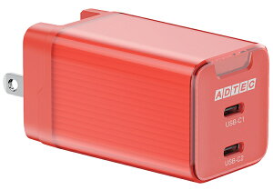 yzAhebN APD-V065C2-RD PDΉ AC[d/ GaN/ 65W/ USB Type-C 2|[g/ bhy݌ɖڈ:񂹁z