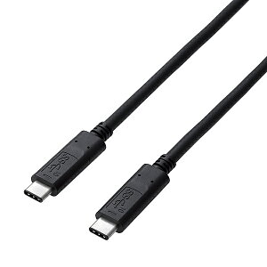yzELECOM USB3-CCP10NBK USB3.1P[u/ Gen2/ C-C^Cv/ Fؕi/ USB Power DeliveryΉ/ 3Ao/ 1.0m/ ubNy݌ɖڈ:񂹁z