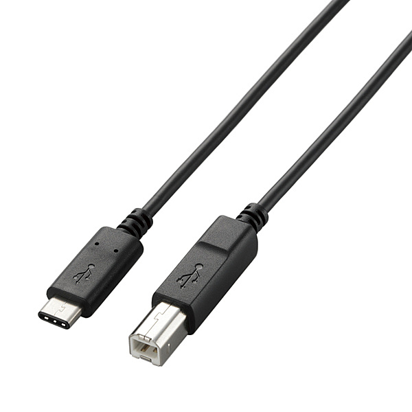 ELECOM U2C-CB10NBK USB2.0ケーブル  C-Bタイプ  認証品  3A出力  1.0m  ブラック