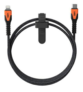 �y���������z�v�����X�g�� UAG-CBL-CL-BK/OR UAG�� KEVLAR CORE USB-C TO LIGHTING POWER CABLE �i�u���b�N/ �I�����W�j�y�݌ɖڈ�:�����񂹁z