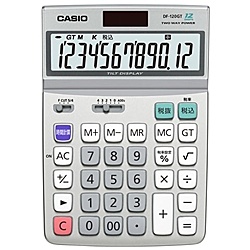 CASIO DF-120GT-N デスク型電卓 12桁 グリーン購入法適合商品<br>| 事務機 電卓 計算機 電子卓上計算機 小型 演算 計算 税計算 消費税 税